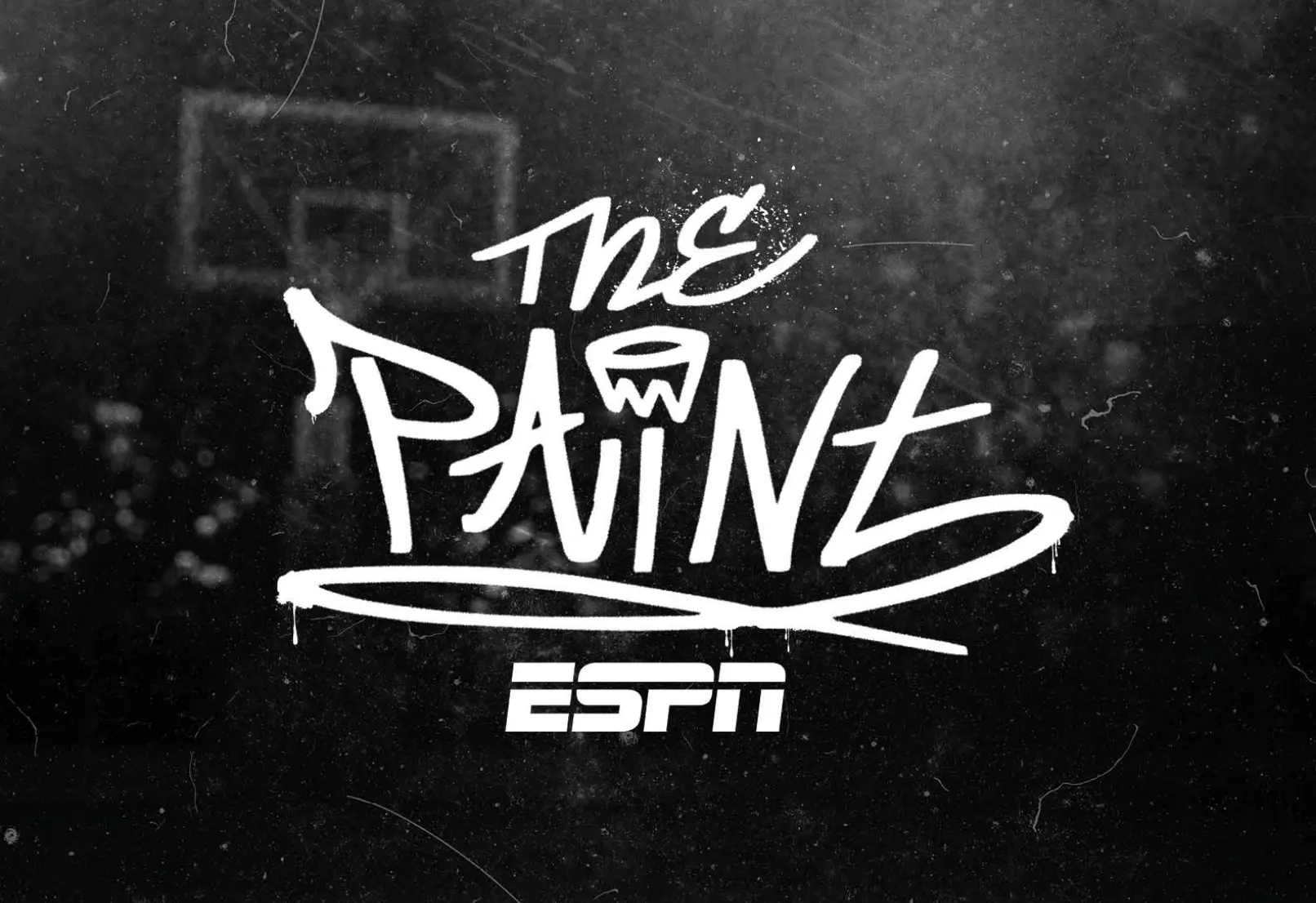 Un graphique de texte stylisé indiquant « The Paint » avec un logo ESPN en dessous, sur un fond sombre sur le thème du basketball.